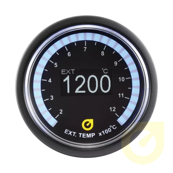 52mm clear lens electronic digital OLED display 30 LED exhaust gas temperature EGT gauge for universal car truck auto automobile