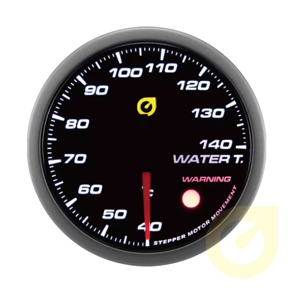 60mm High Precision Black Face Water Temperature Gauge with Warning Lights
