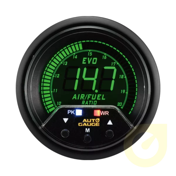 60mm High quality 4 colors LCD Black Aluminum Wideband Air Fuel Ratio Boost Gauge