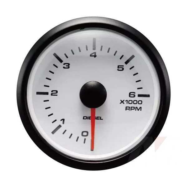 52mm white face black rim 270 degree RPM Tachometer for Diesel