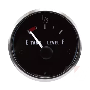 52mm stainless steel rim black face tank level gauge for marine and automotive