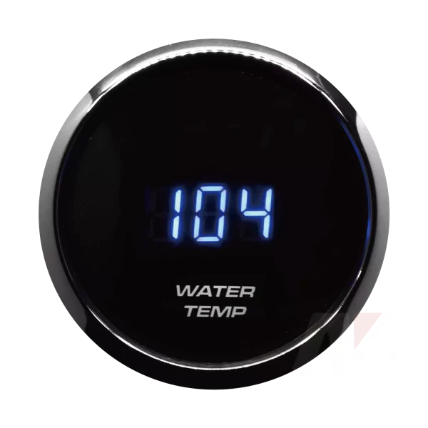52mm black face stainless rim digital black dial Water Temperature Gauge