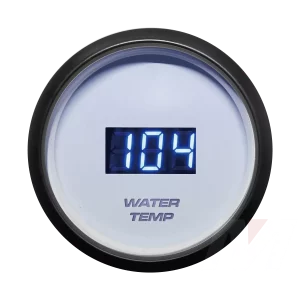 52mm white face black rim digital white dial Water Temperature Gauge