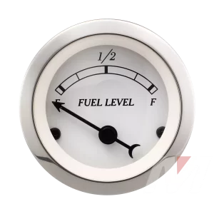 52mm white face stainless rim white dial black needle Fuel Level Gauge