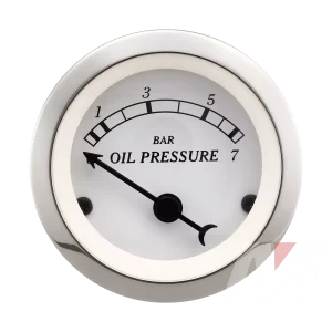 52mm white face stainless rim white dial black needle Oil Pressure Gauge with Sensor