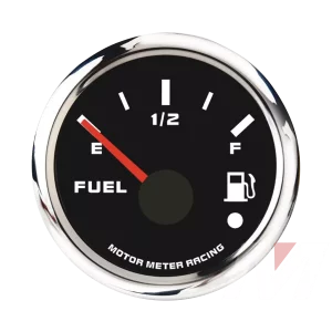 52mm black face stainless rim black dial Fuel Level Gauge for racing