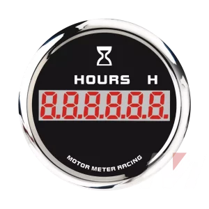 52mm black face stainless rim digital black dial Hourmeter