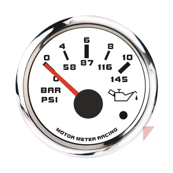 145PSI RED LED display universal 52mm 10 bar stepper motor movement double scale oil pressure gauge